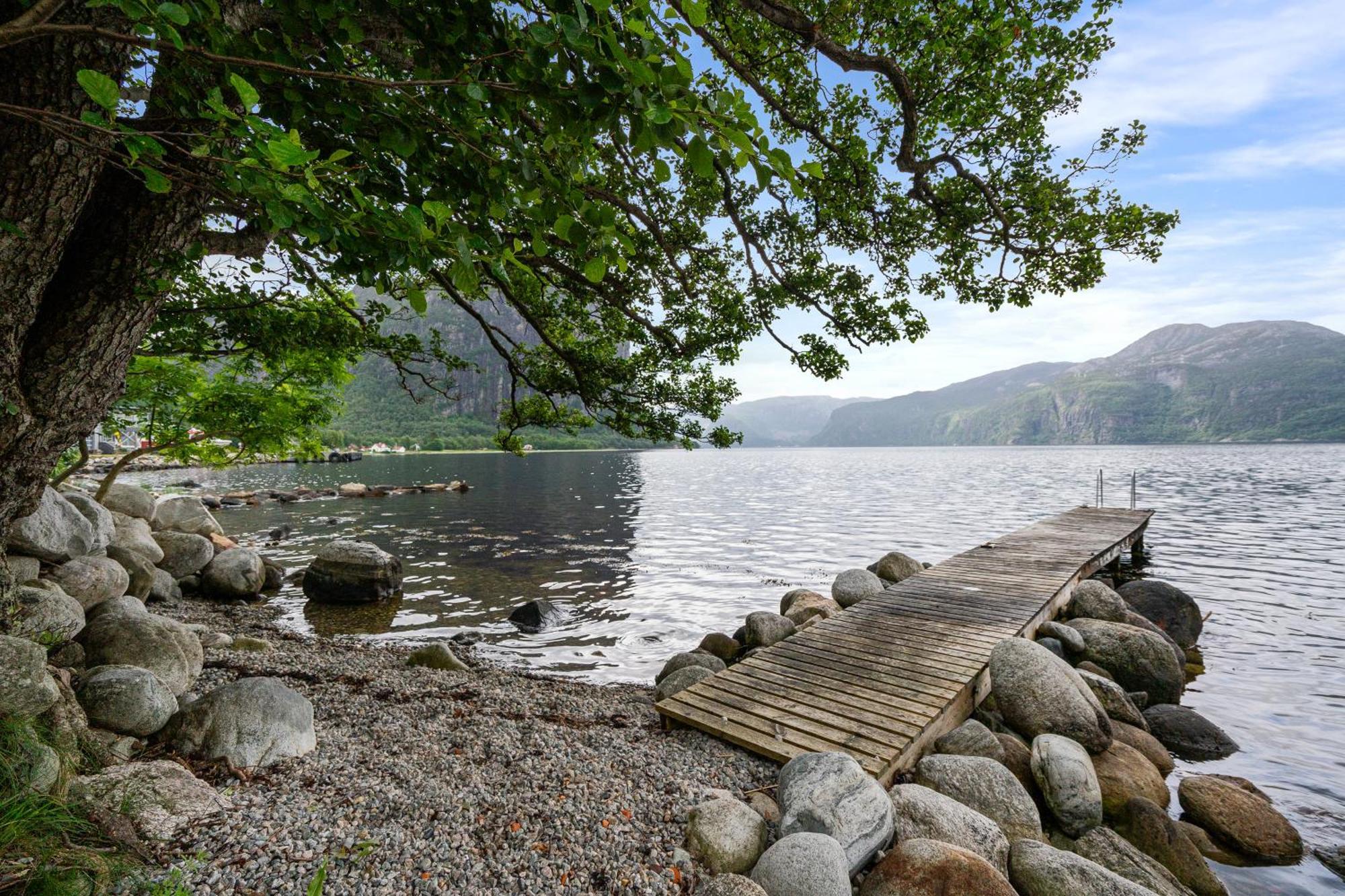 Beautiful Beach Line Cabin With Sauna Near Pulpit Rock Villa Forsand ภายนอก รูปภาพ